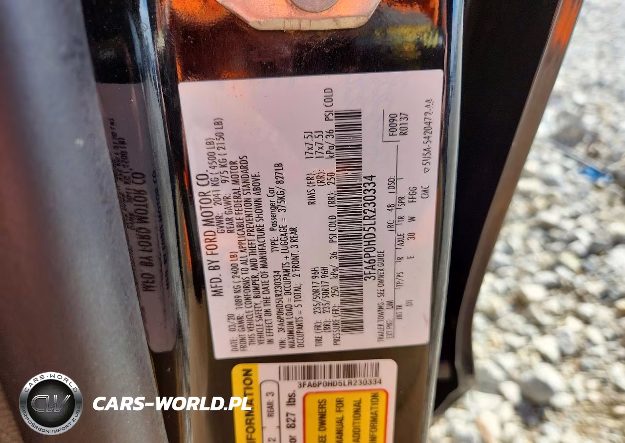 2020 Ford Fusion Se VIN:3FA6P0HD5LR230334 - 12