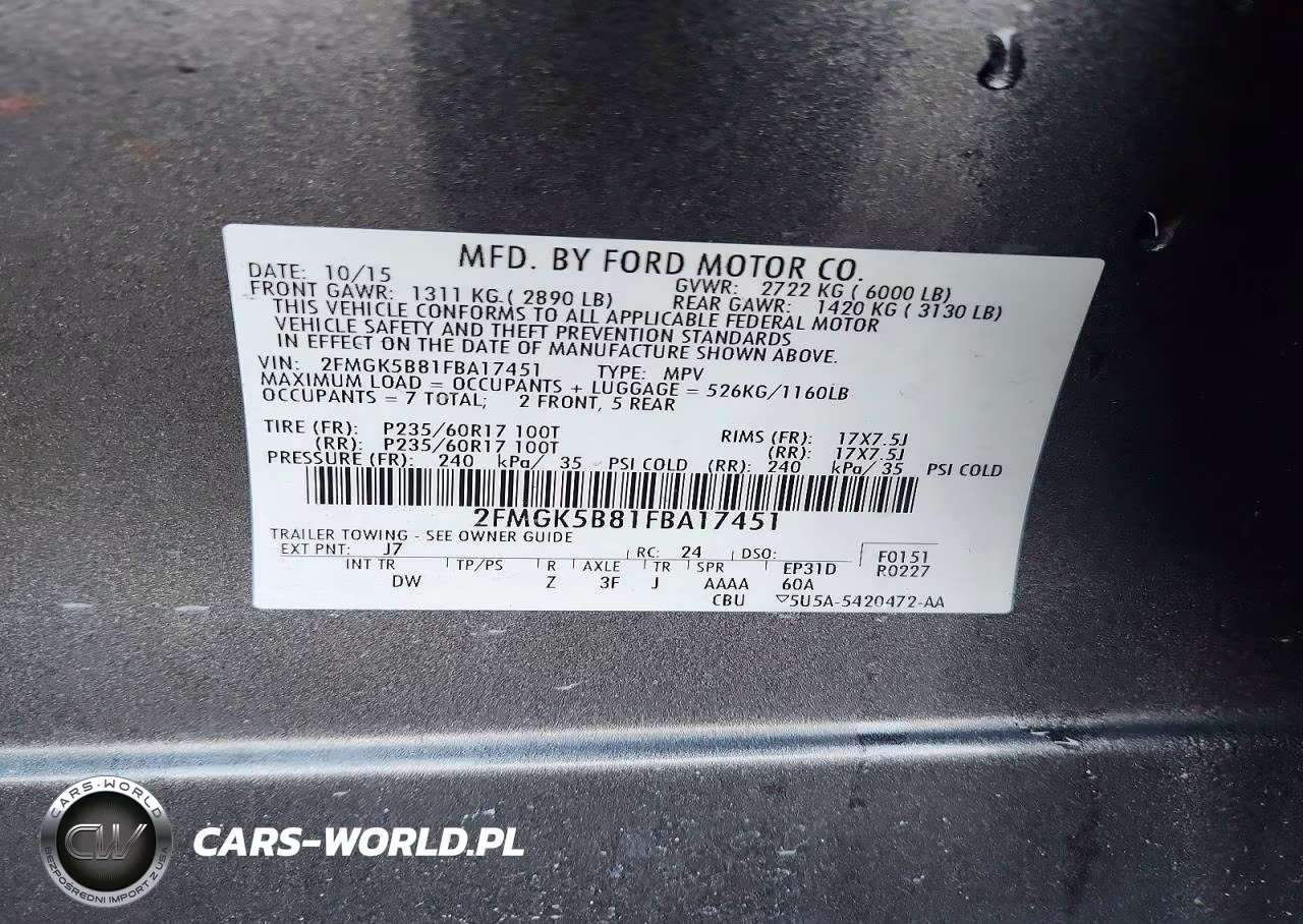 2015 Ford Flex Se VIN:2FMGK5B81FBA17451 - 13