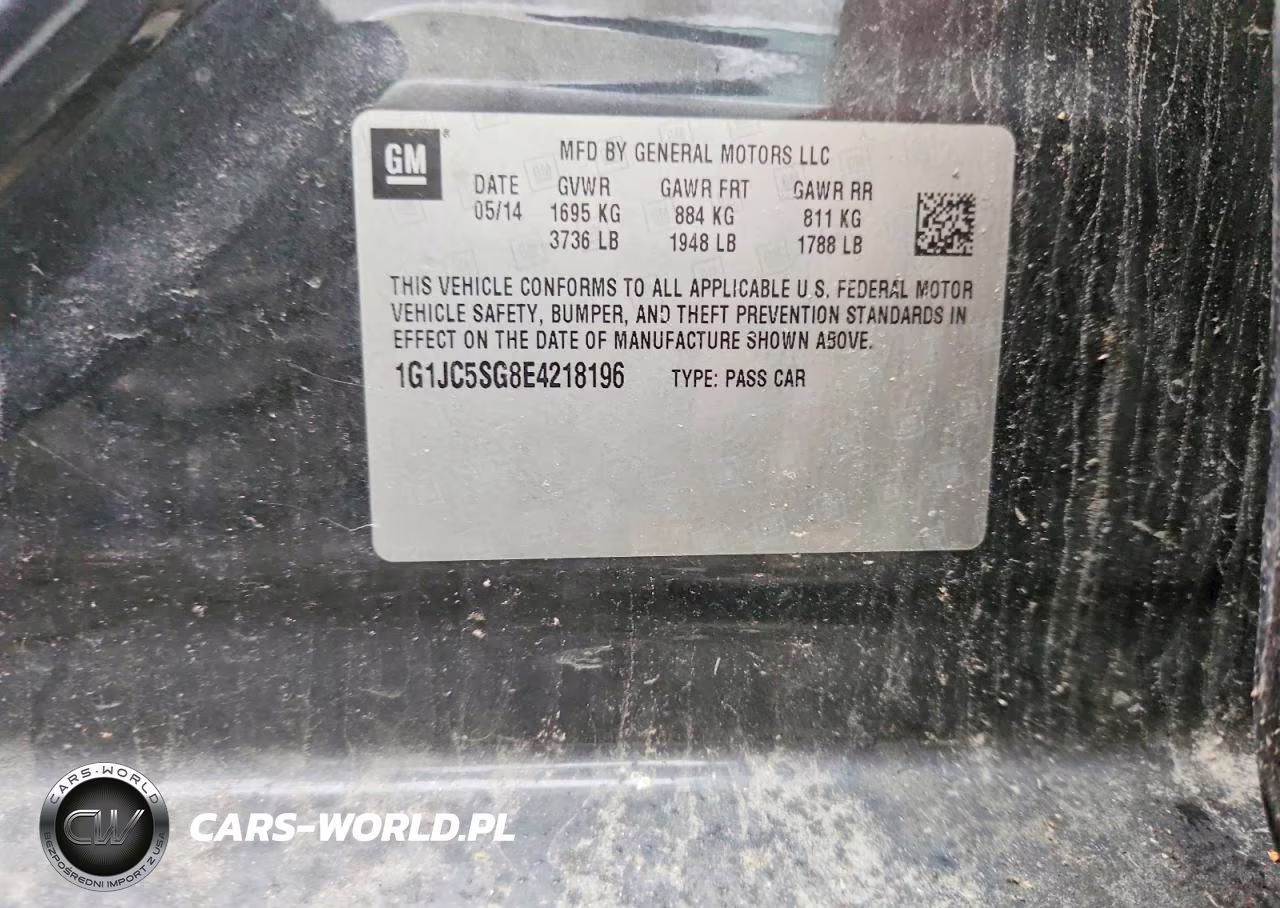 2014 Chevrolet Sonic Lt VIN:1G1JC5SG8E4218196 - 12