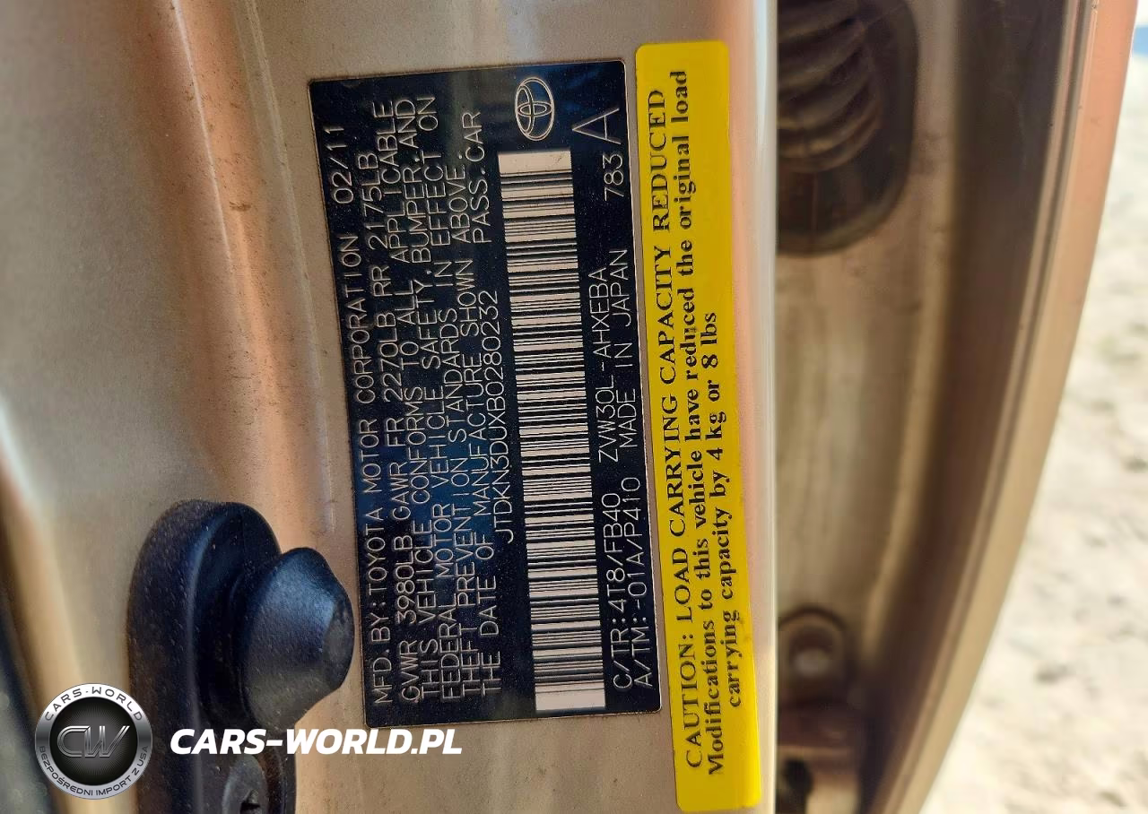 2011 Toyota Prius Two VIN:JTDKN3DUXB0280232 - 12