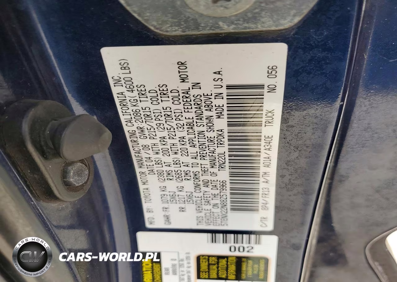 2008 Toyota Tacoma Base VIN:5TENX22N88Z579966 - 12