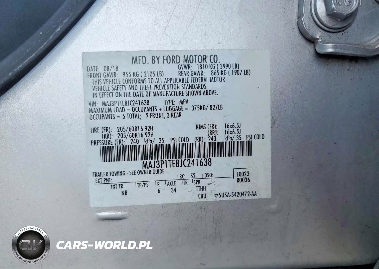 2018 Ford Ecosport Se VIN:MAJ3P1TE8JC241638 - 14