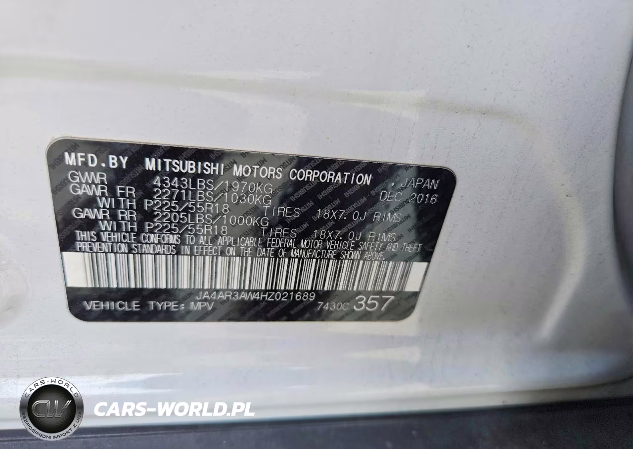 2017 Mitsubishi Outlander Sport Es VIN:JA4AR3AW4HZ021689 - 12