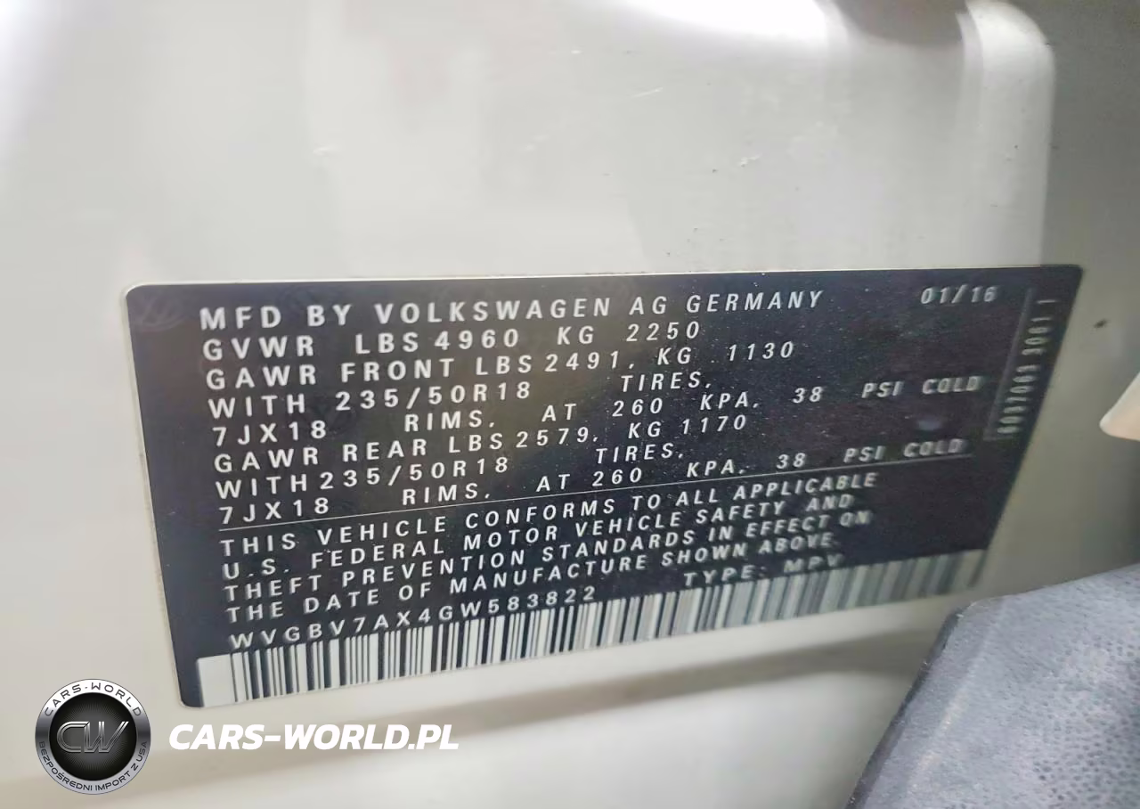 2016 Volkswagen Tiguan S VIN:WVGBV7AX4GW583822 - 13
