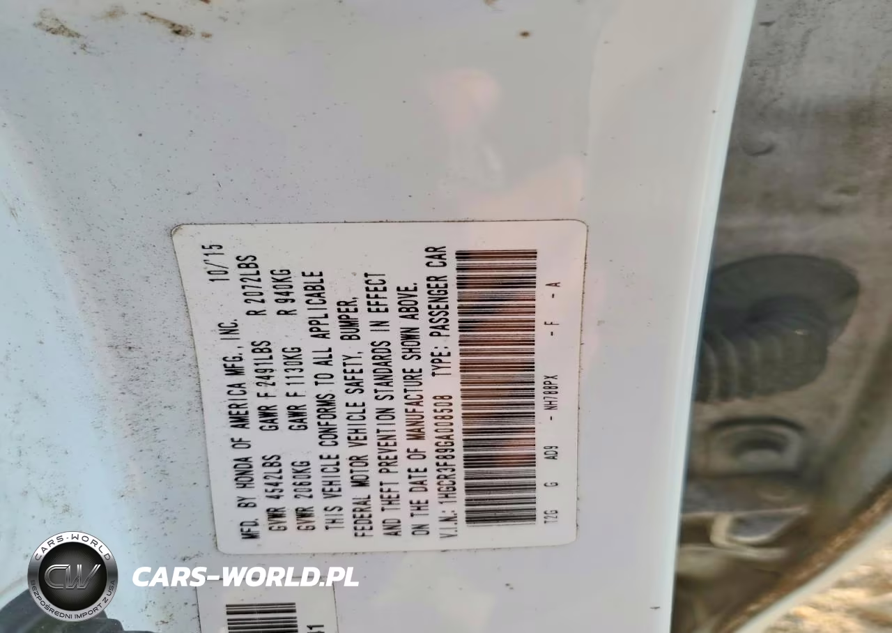 2016 Honda Accord Exl VIN:1HGCR3F89GA008508 - 12