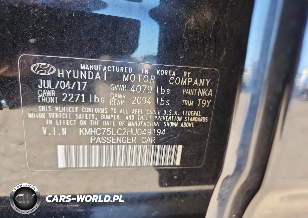 2017 Hyundai Ioniq Sel VIN:KMHC75LC2HU049194 - 13