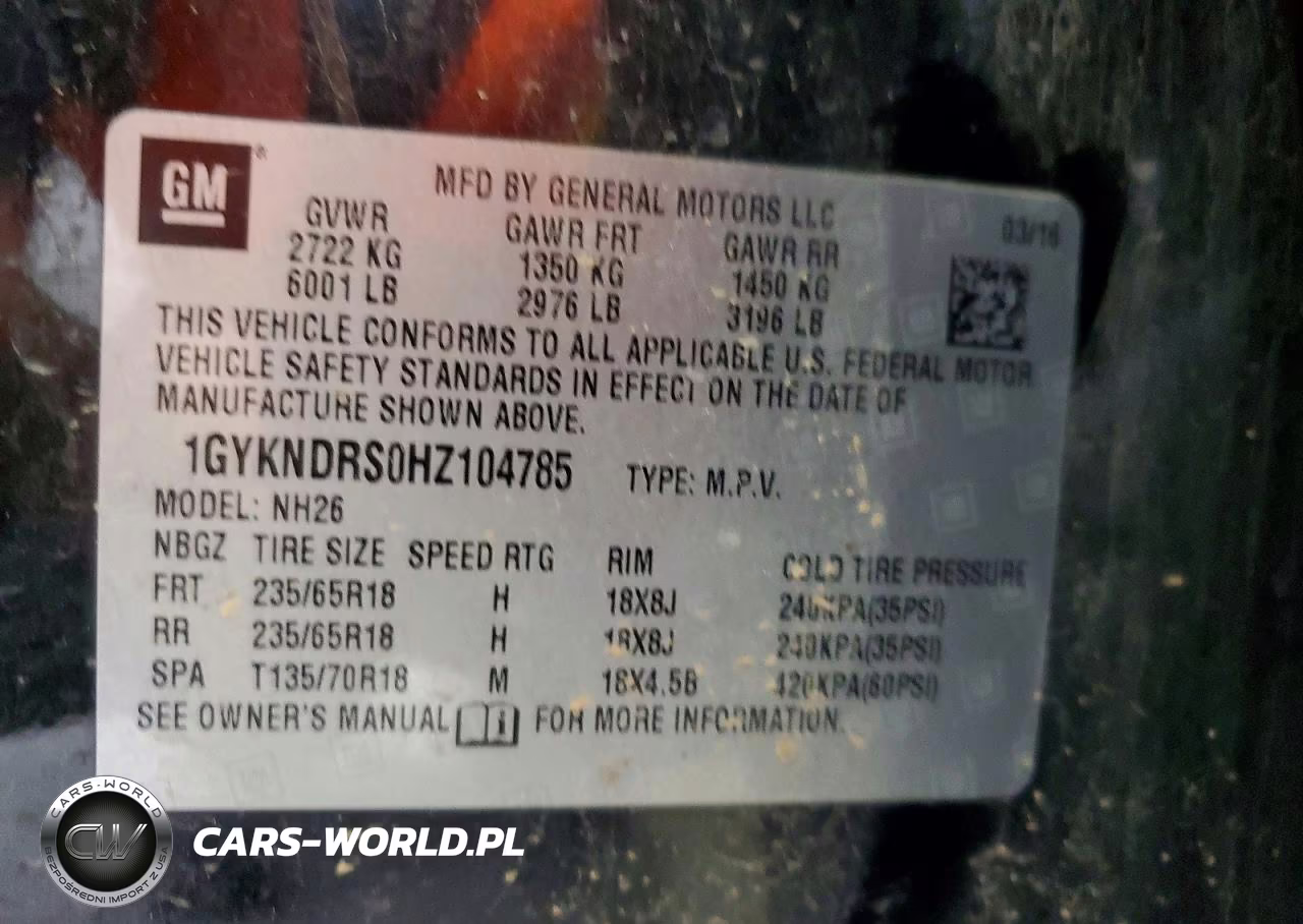 2017 Cadillac Xt5 Luxury VIN:1GYKNDRS0HZ104785 - 13