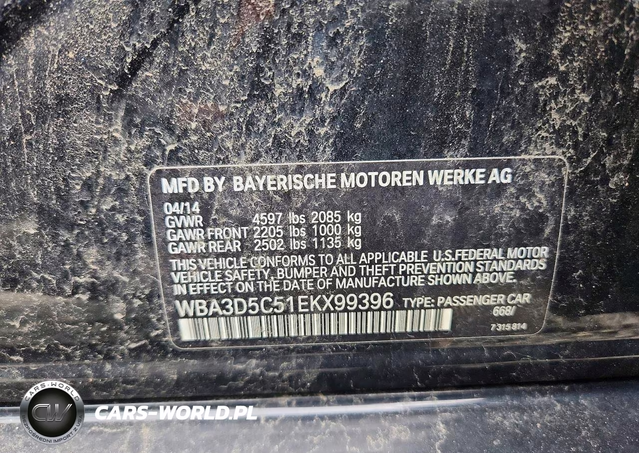 2014 BMW 328 D xDrive VIN:WBA3D5C51EKX99396 - 13