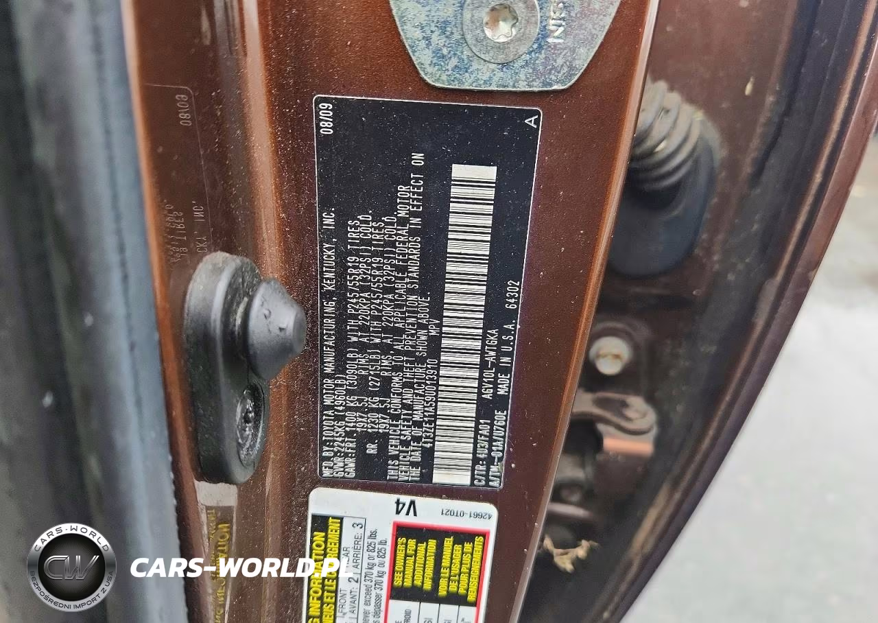 2009 Toyota Venza Fwd 4Cyl VIN:4T3ZE11A59U013910 - 13