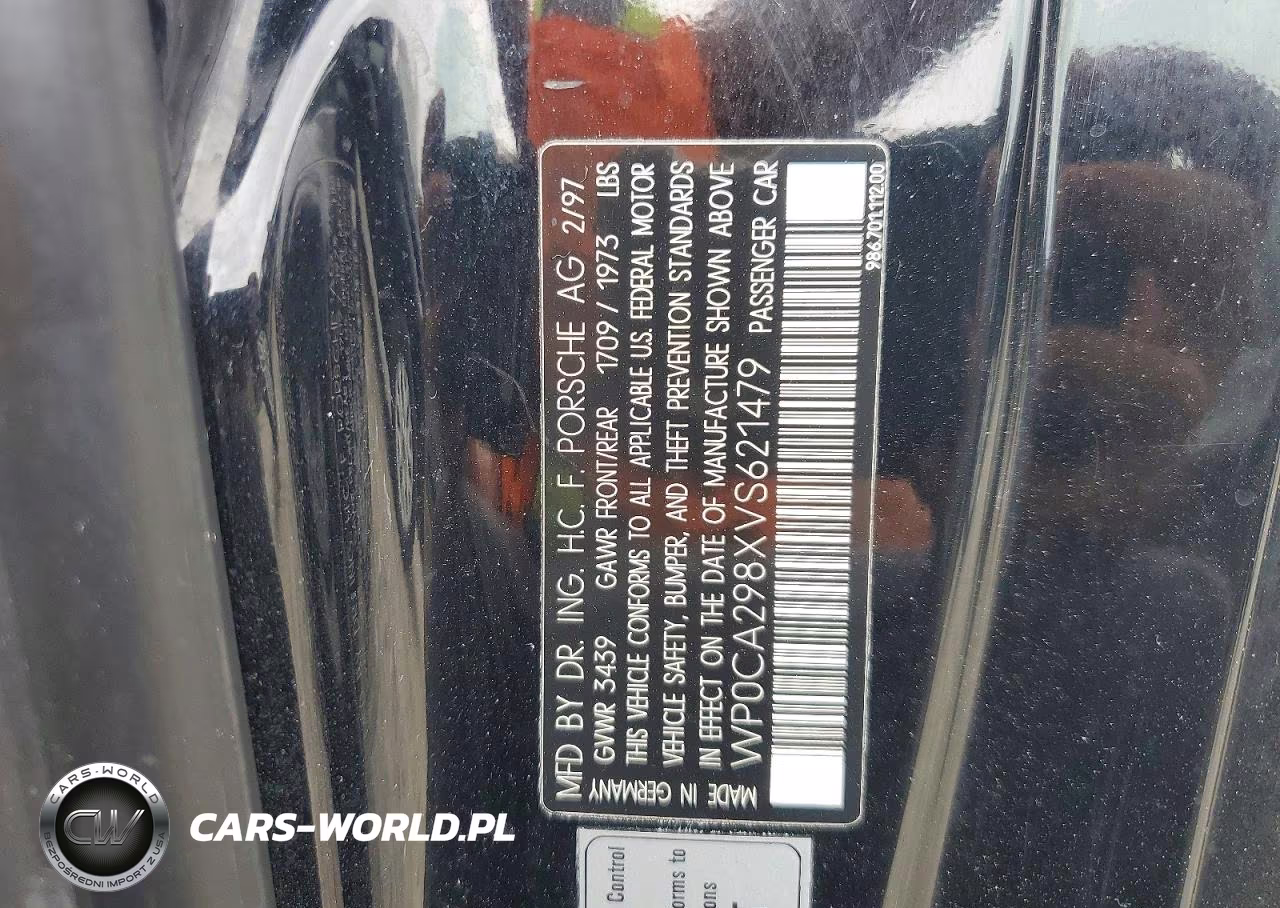 1997 Porsche Boxster VIN:WP0CA298XVS621479 - 12
