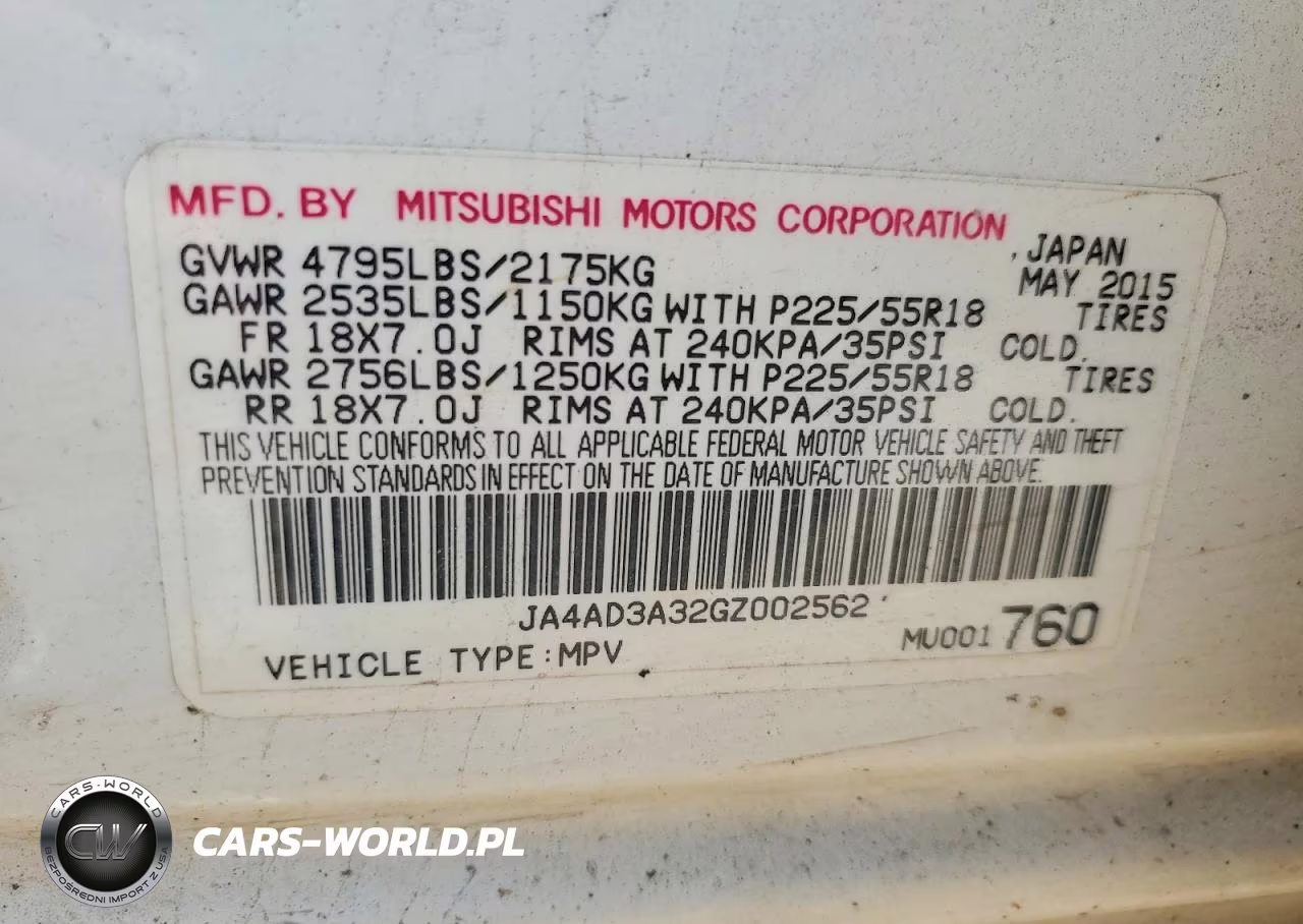 2016 Mitsubishi Outlander Se VIN:JA4AD3A32GZ002562 - 12