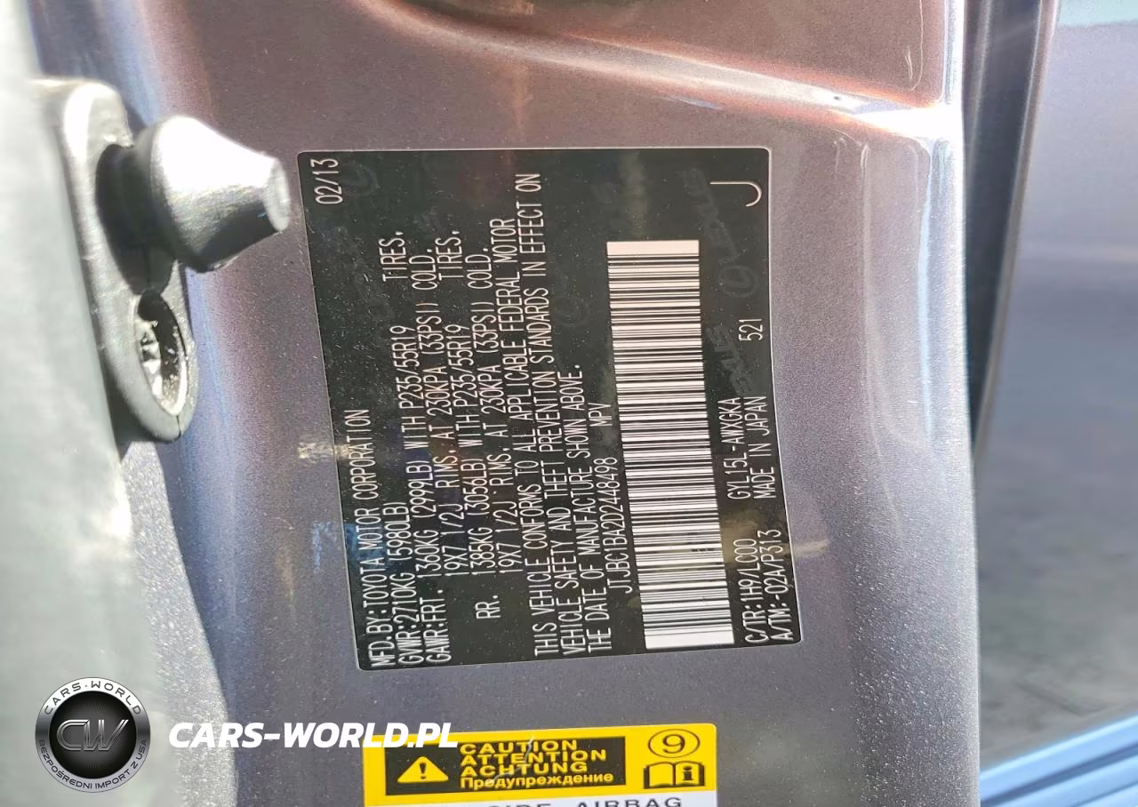 2013 Lexus Rx 450H VIN:JTJBC1BA2D2448498 - 13