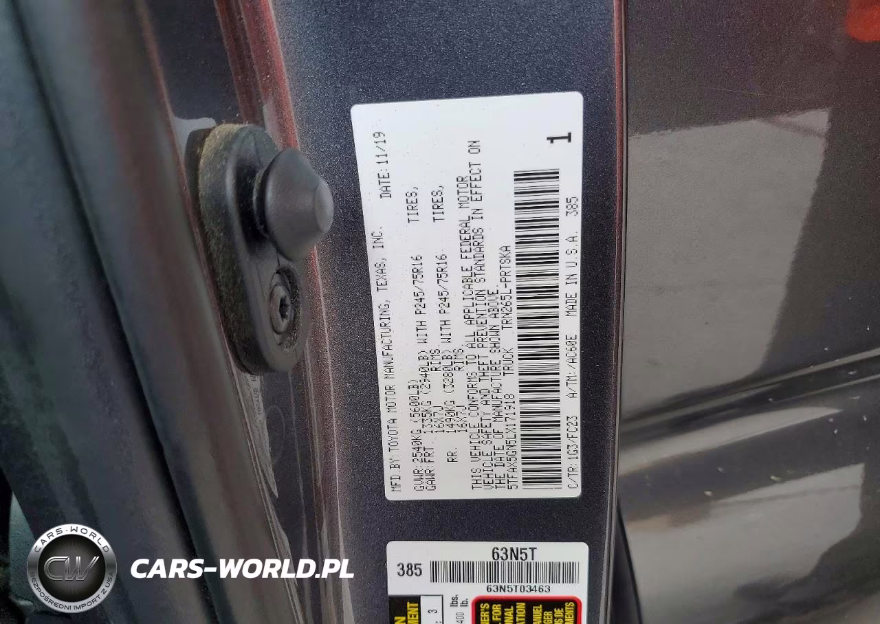 2020 Toyota Tacoma Sr5 VIN:5TFAX5GN5LX171918 - 12