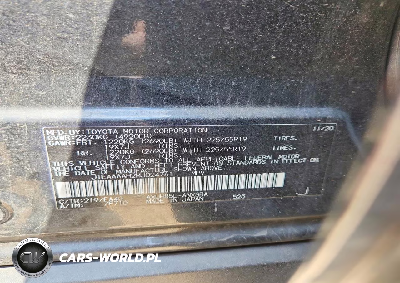 2021 Toyota Venza Limited VIN:JTEAAAAH2MJ024761 - 14