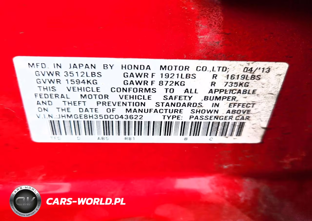 2013 Honda Fit VIN:JHMGE8H35DC043622 - 12