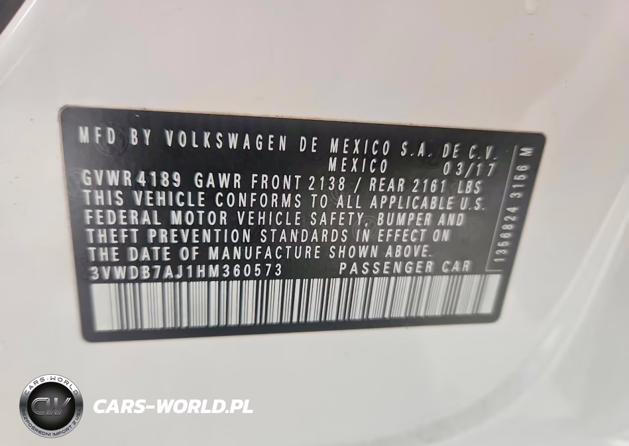 2017 Volkswagen Jetta Se VIN:3VWDB7AJ1HM360573 - 12