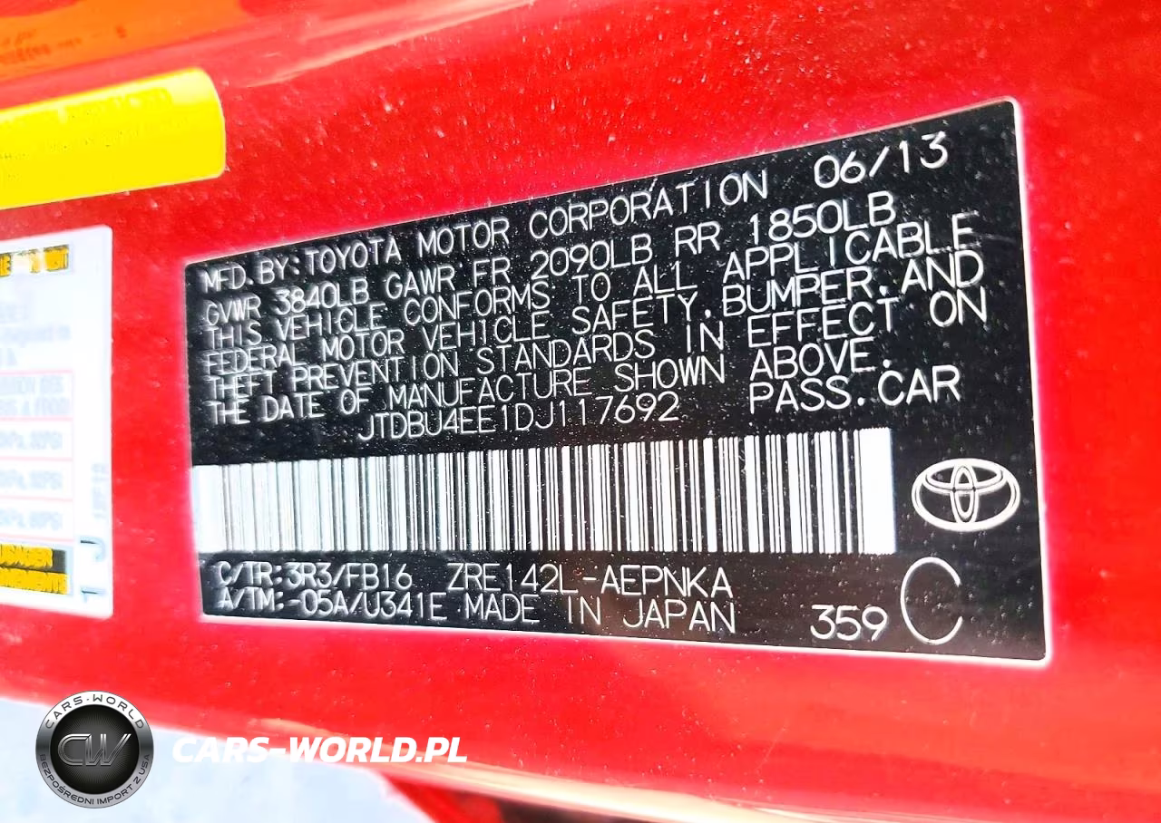 2013 Toyota Corolla Base VIN:JTDBU4EE1DJ117692 - 12
