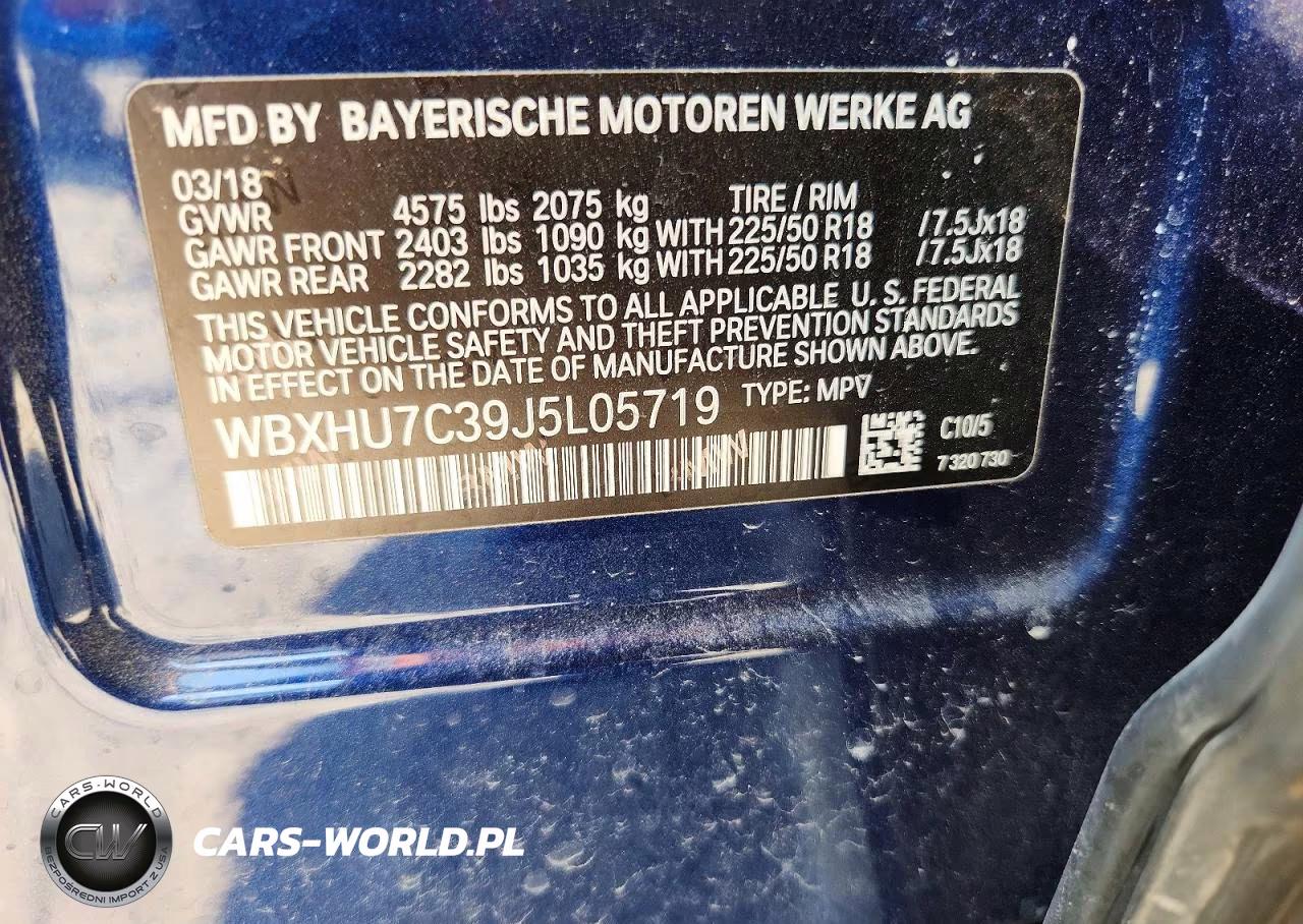2018 BMW X1 Sdrive28I VIN:WBXHU7C39J5L05719 - 13