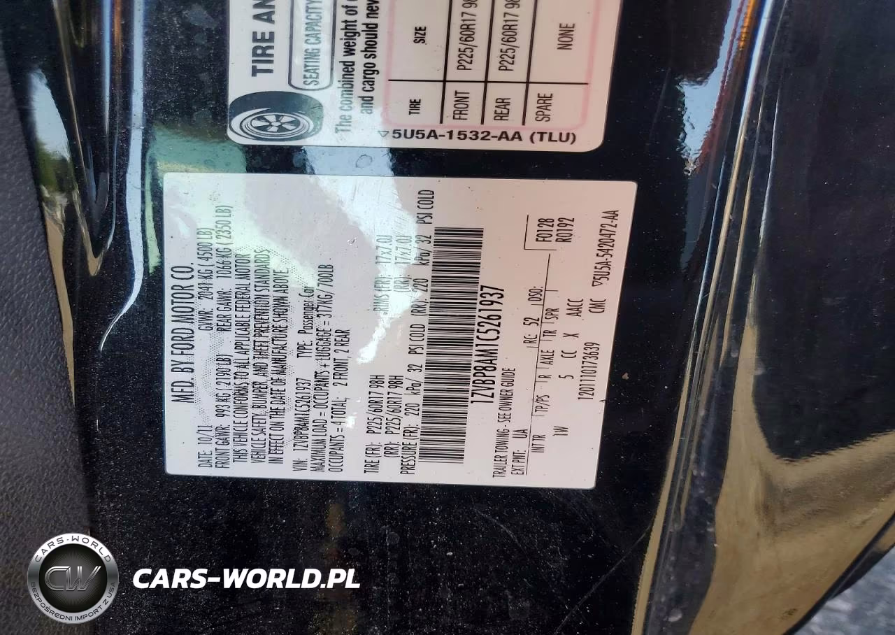 2012 Ford Mustang VIN:1ZVBP8AM1C5261937 - 12
