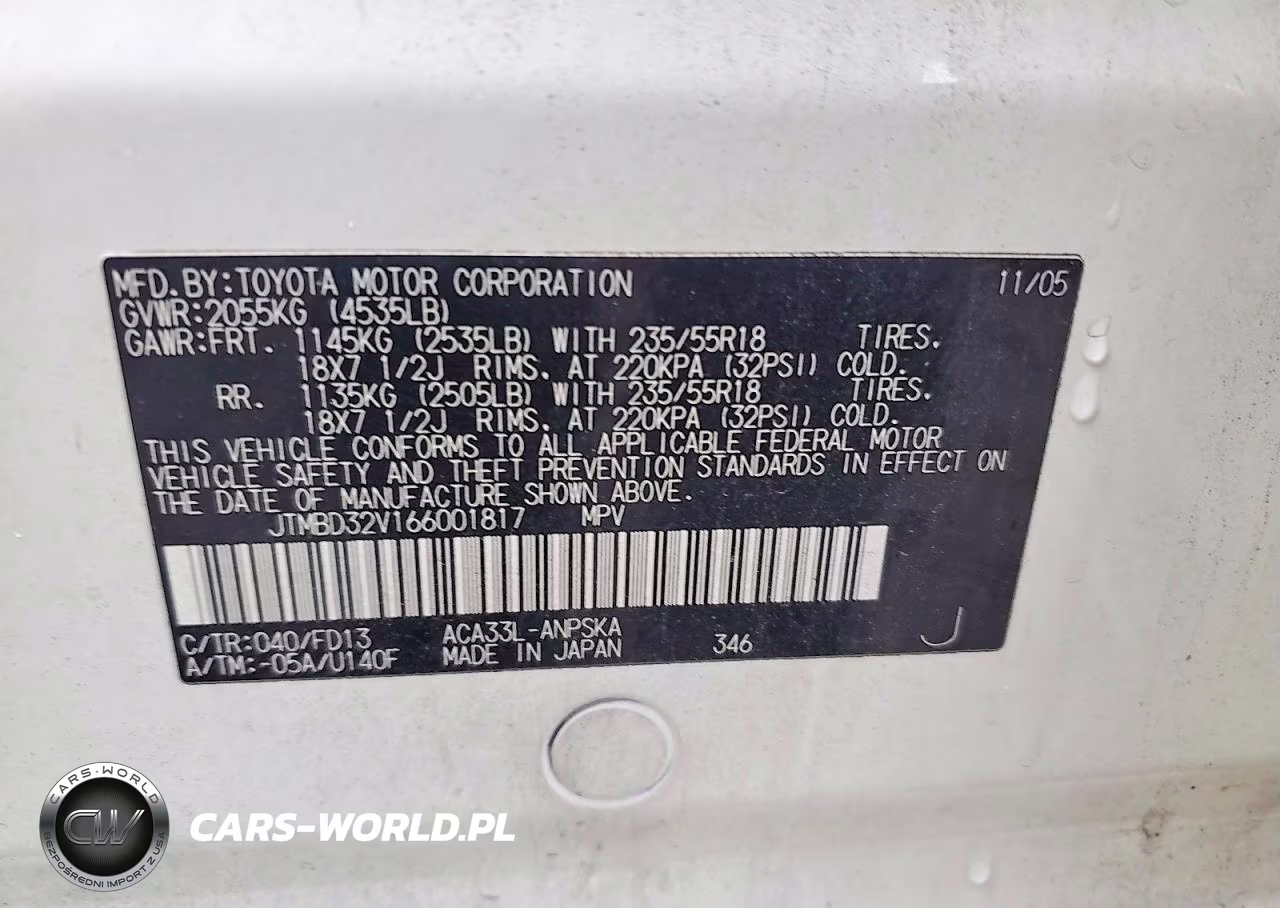 2006 Toyota Rav4 Sport VIN:JTMBD32V166001817 - 12