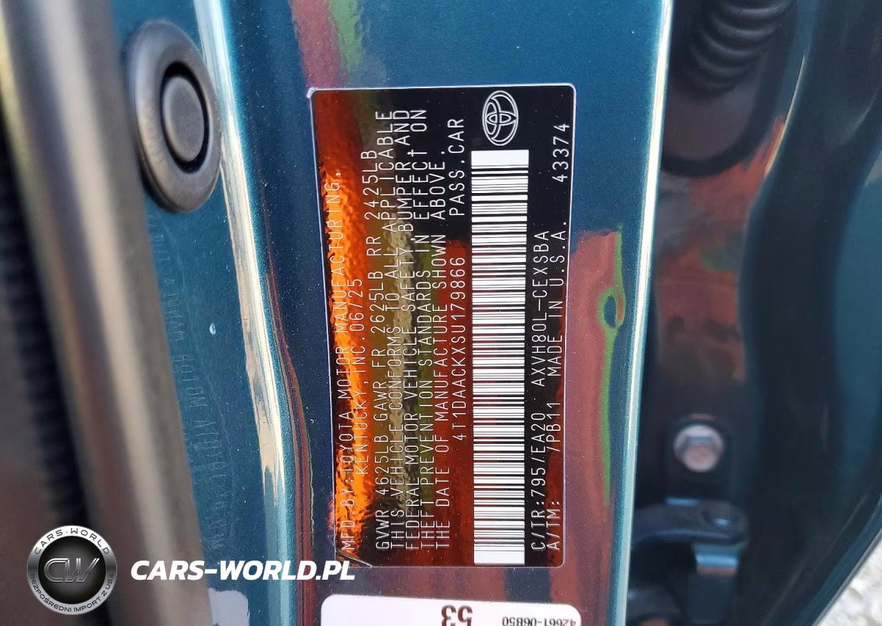 2025 Toyota Camry Se VIN:4T1DAACKXSU179866 - 12