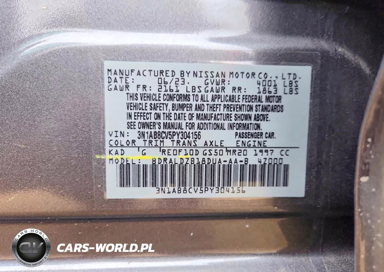 2023 Nissan Sentra Sv VIN:3N1AB8CV5PY304156 - 13
