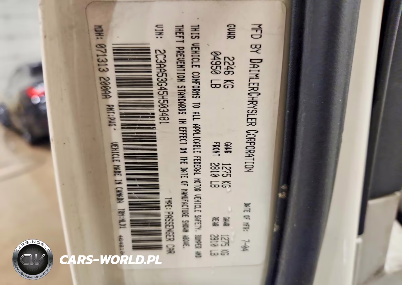 2005 Chrysler 300 Touring VIN:2C3AA53G45H503481 - 12