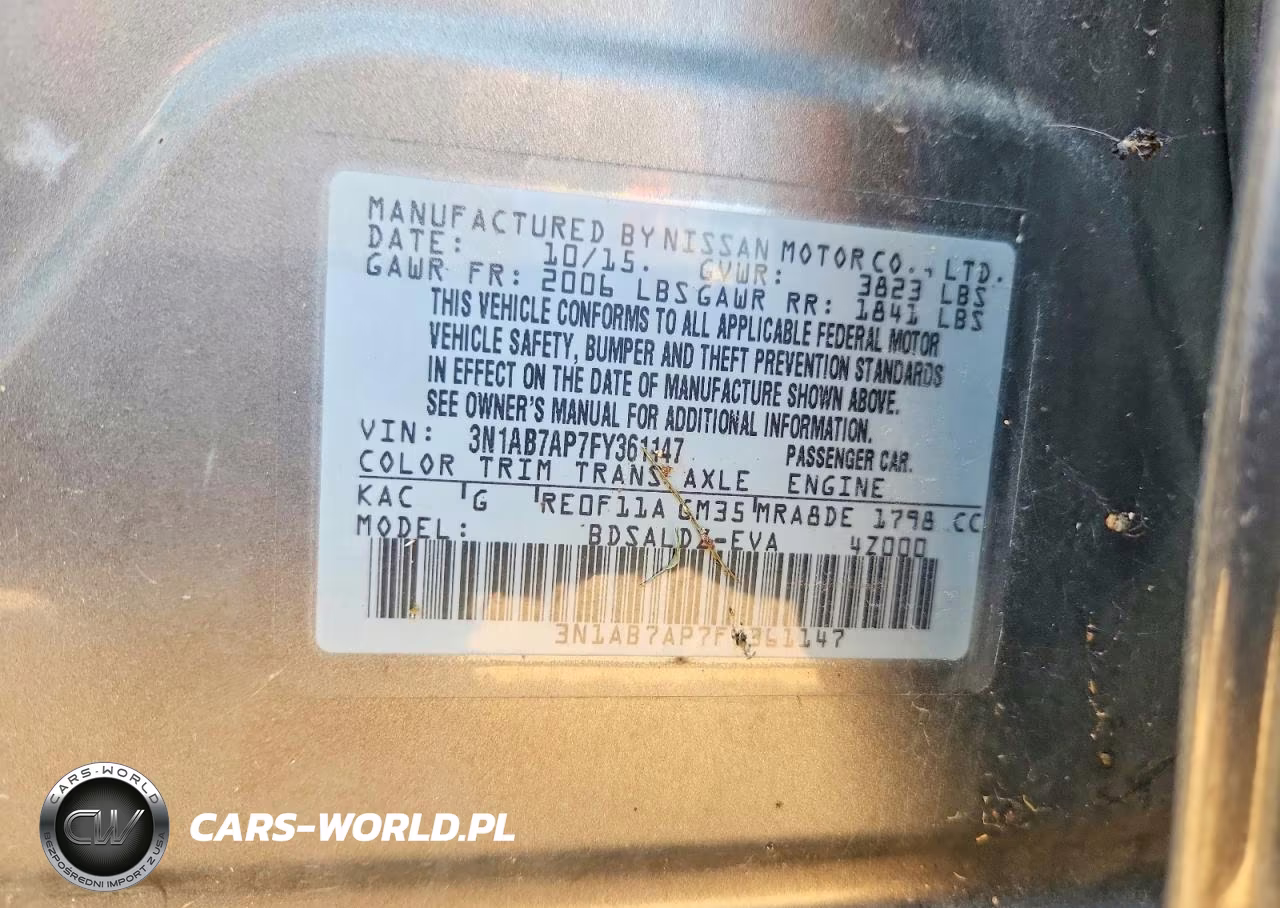 2015 Nissan Sentra Sv VIN:3N1AB7AP7FY361147 - 12