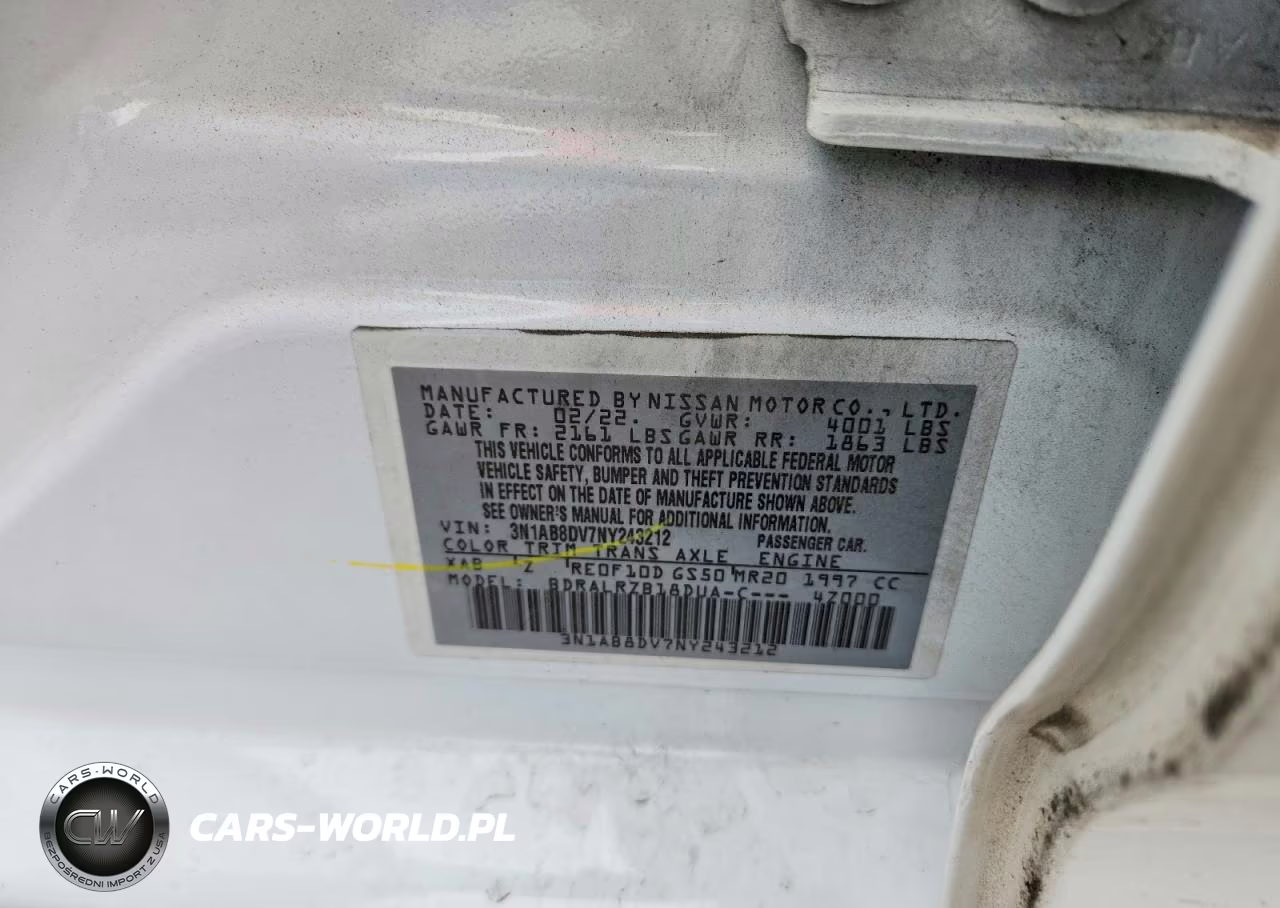 2022 Nissan Sentra Sr VIN:3N1AB8DV7NY243212 - 12