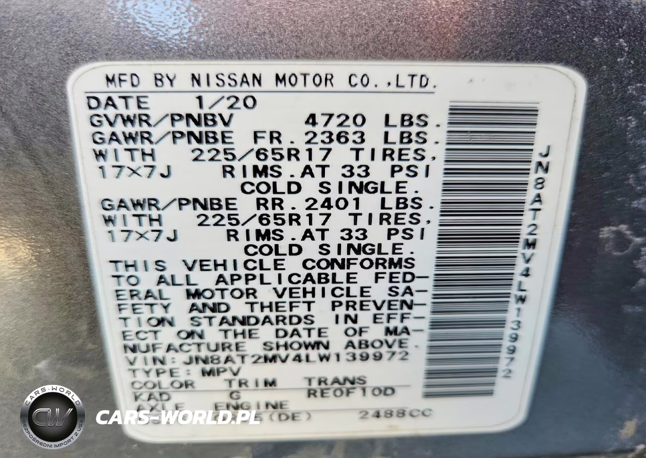 2020 Nissan Rogue Sv VIN:JN8AT2MV4LW139972 - 13