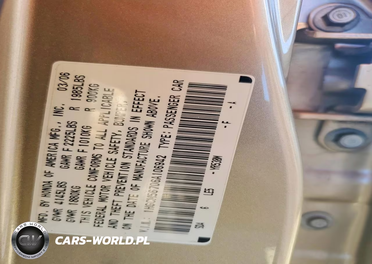 2006 Honda Accord Ex VIN:1HGCM56706A106942 - 12