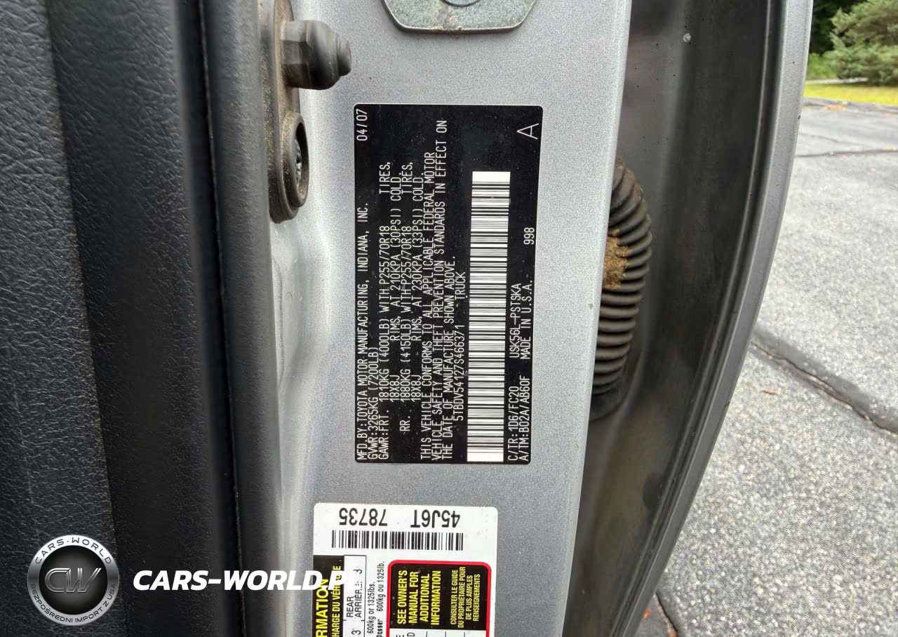 2007 Toyota Tundra Sr5 VIN:5TBDV54127S466371 - 10