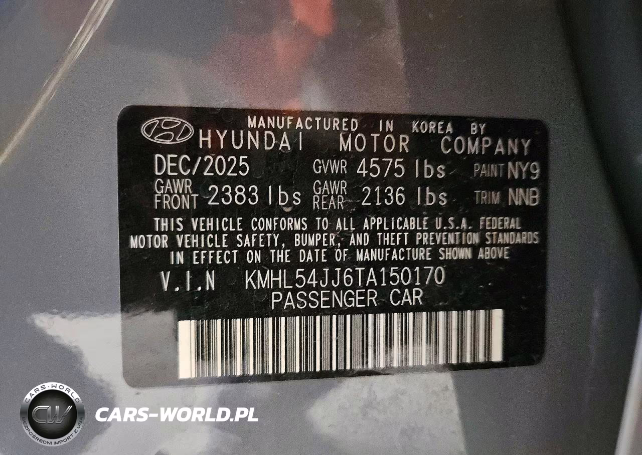 2026 Hyundai Sonata Hybrid Limited VIN:KMHL54JJ6TA150170 - 13