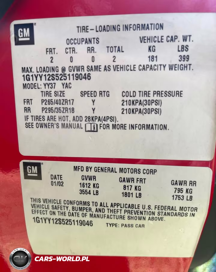 2002 Chevrolet Corvette Z06 VIN:1G1YY12S525119046 - 10