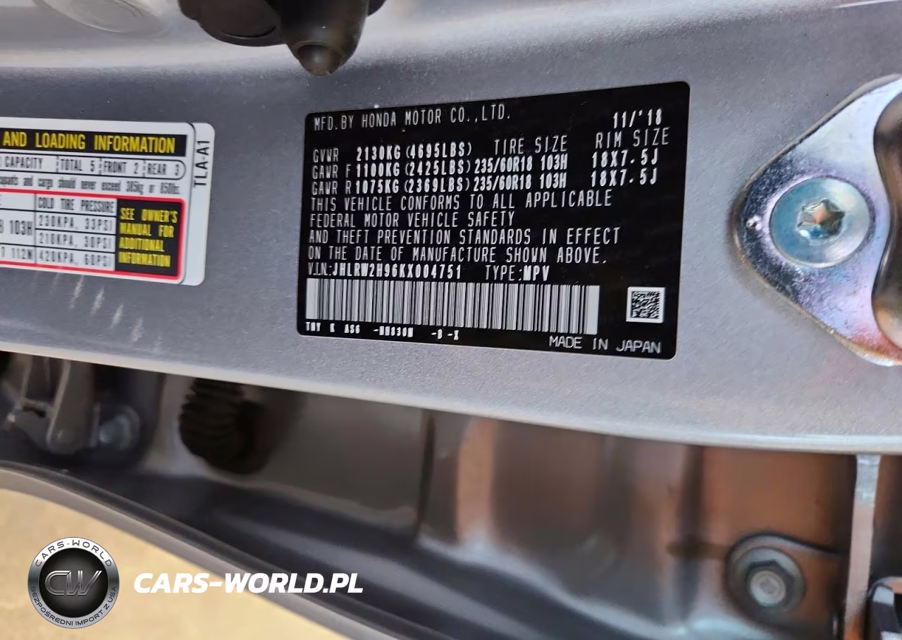 2019 Honda Cr-V Touring VIN:JHLRW2H96KX004751 - 13
