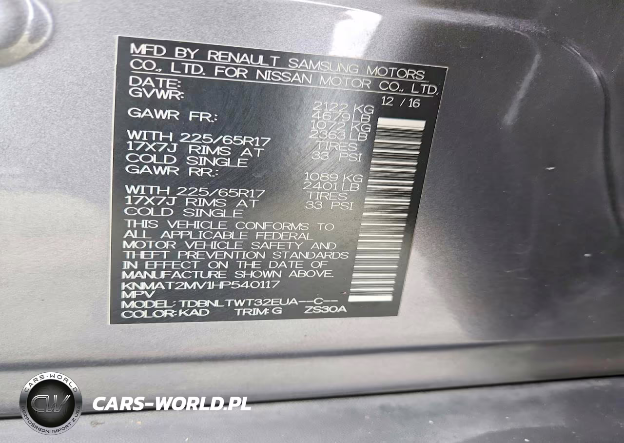 2017 Nissan Rogue Sv VIN:KNMAT2MV1HP540117 - 13