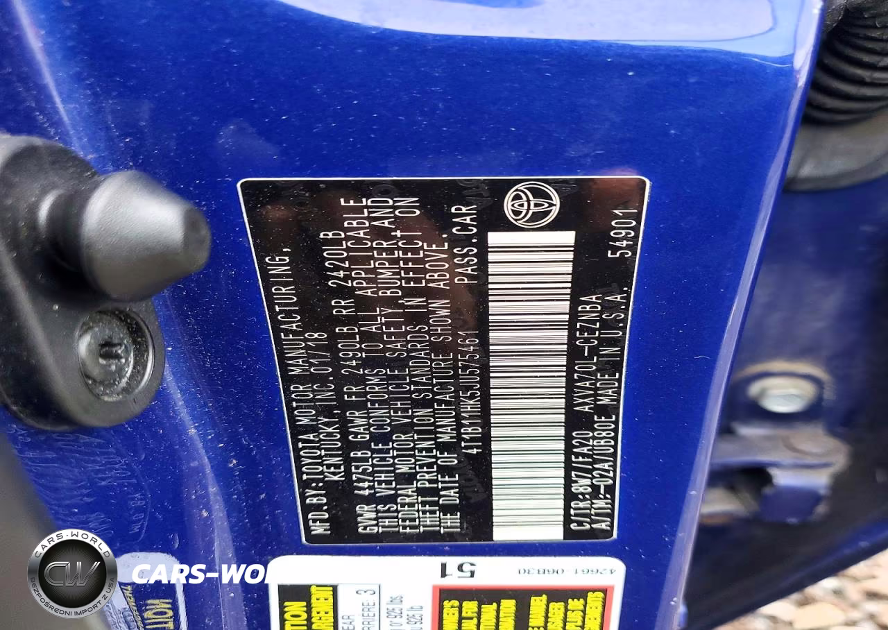2018 Toyota Camry L VIN:4T1B11HK5JU575461 - 12