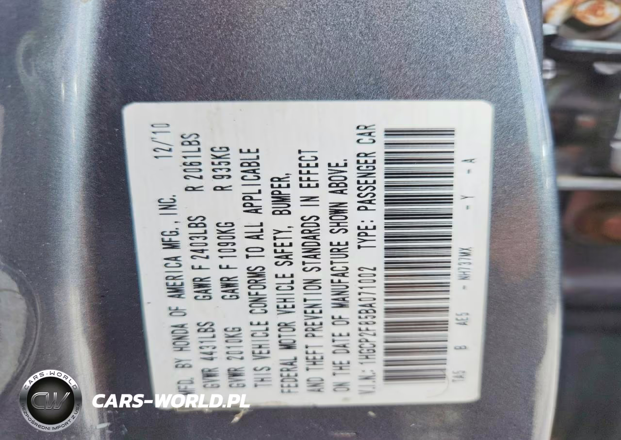 2011 Honda Accord Exl VIN:1HGCP2F85BA071002 - 13