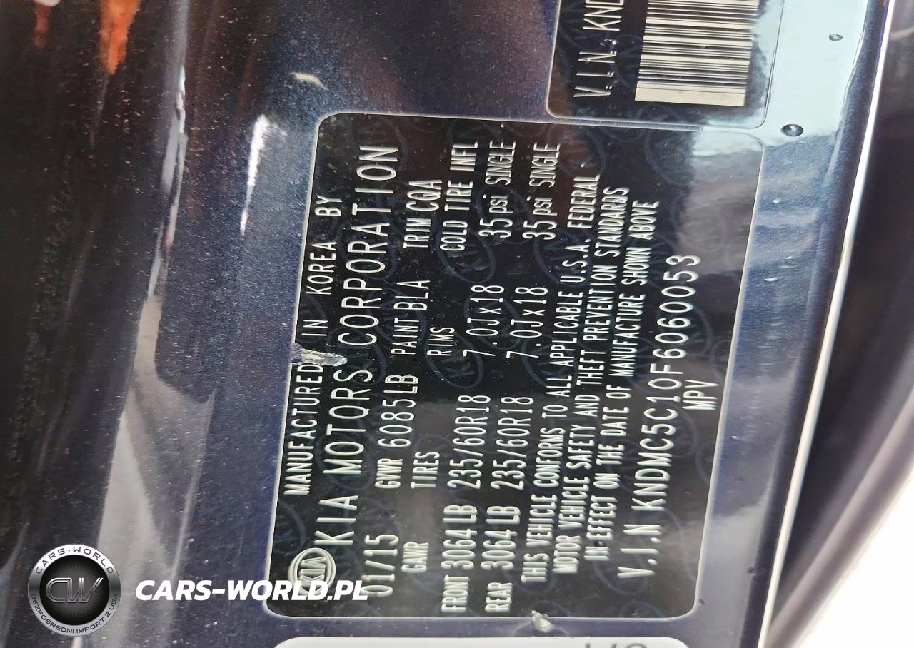 2015 Kia Sedona Ex VIN:KNDMC5C10F6060053 - 13