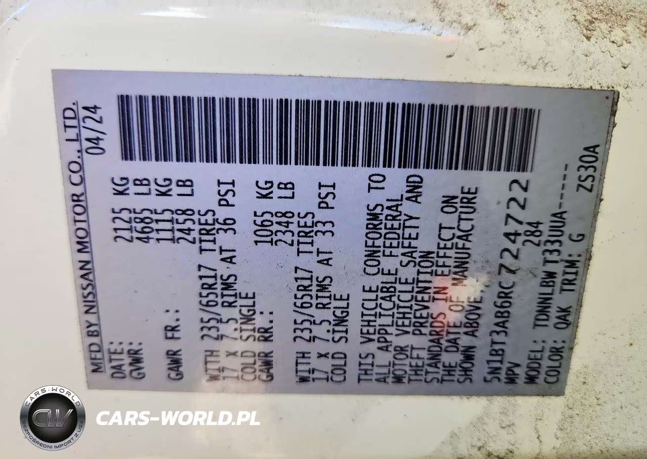 2024 Nissan Rogue S VIN:5N1BT3AB6RC724722 - 14