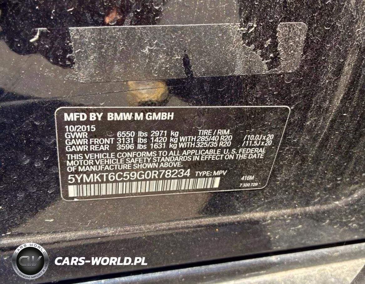 2016 BMW X5 M VIN:5YMKT6C59G0R78234 - 12