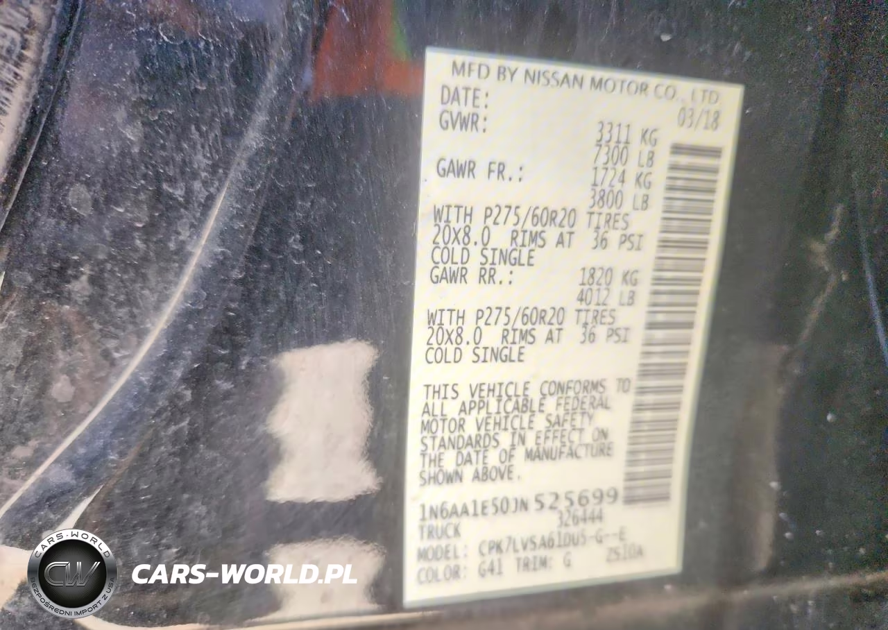2018 Nissan Titan Sl VIN:1N6AA1E50JN525699 - 13