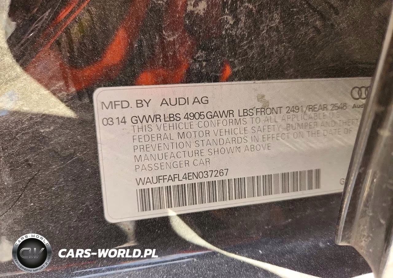 2014 Audi A4 Premium Plus VIN:WAUFFAFL4EN037267 - 12