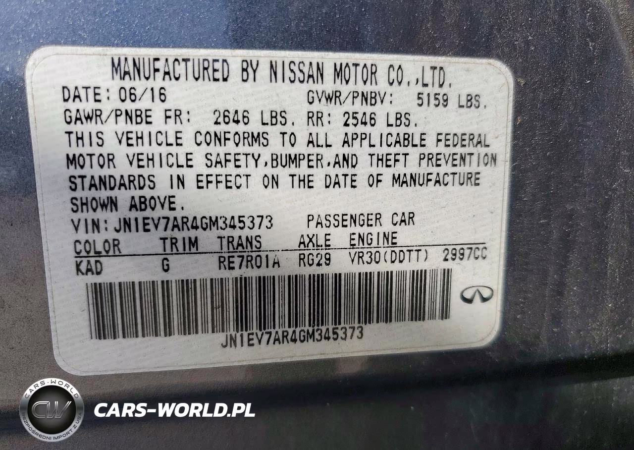 2016 Infiniti Q50 Sport VIN:JN1EV7AR4GM345373 - 13