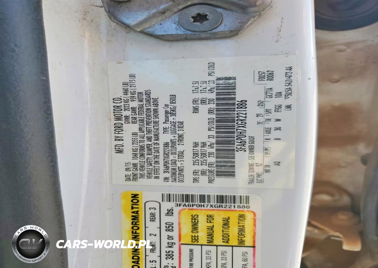 2016 Ford Fusion Se VIN:3FA6P0H7XGR221886 - 12
