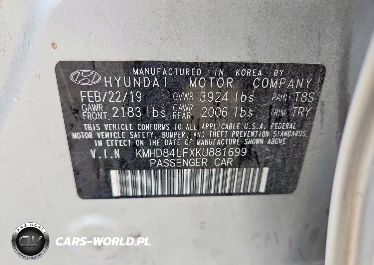 2019 Hyundai Elantra Se VIN:KMHD84LFXKU881699 - 12