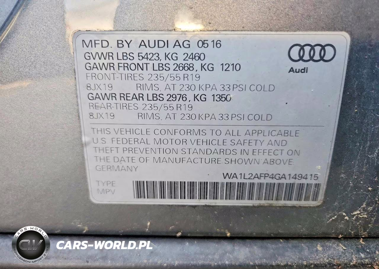 2016 Audi Q5 Premium Plus VIN:WA1L2AFP4GA149415 - 13