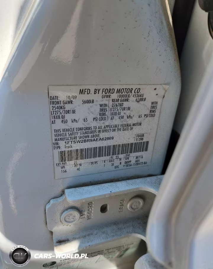 2010 Ford F250 Super Duty VIN:1FTSW2BR9AEA62869 - 12
