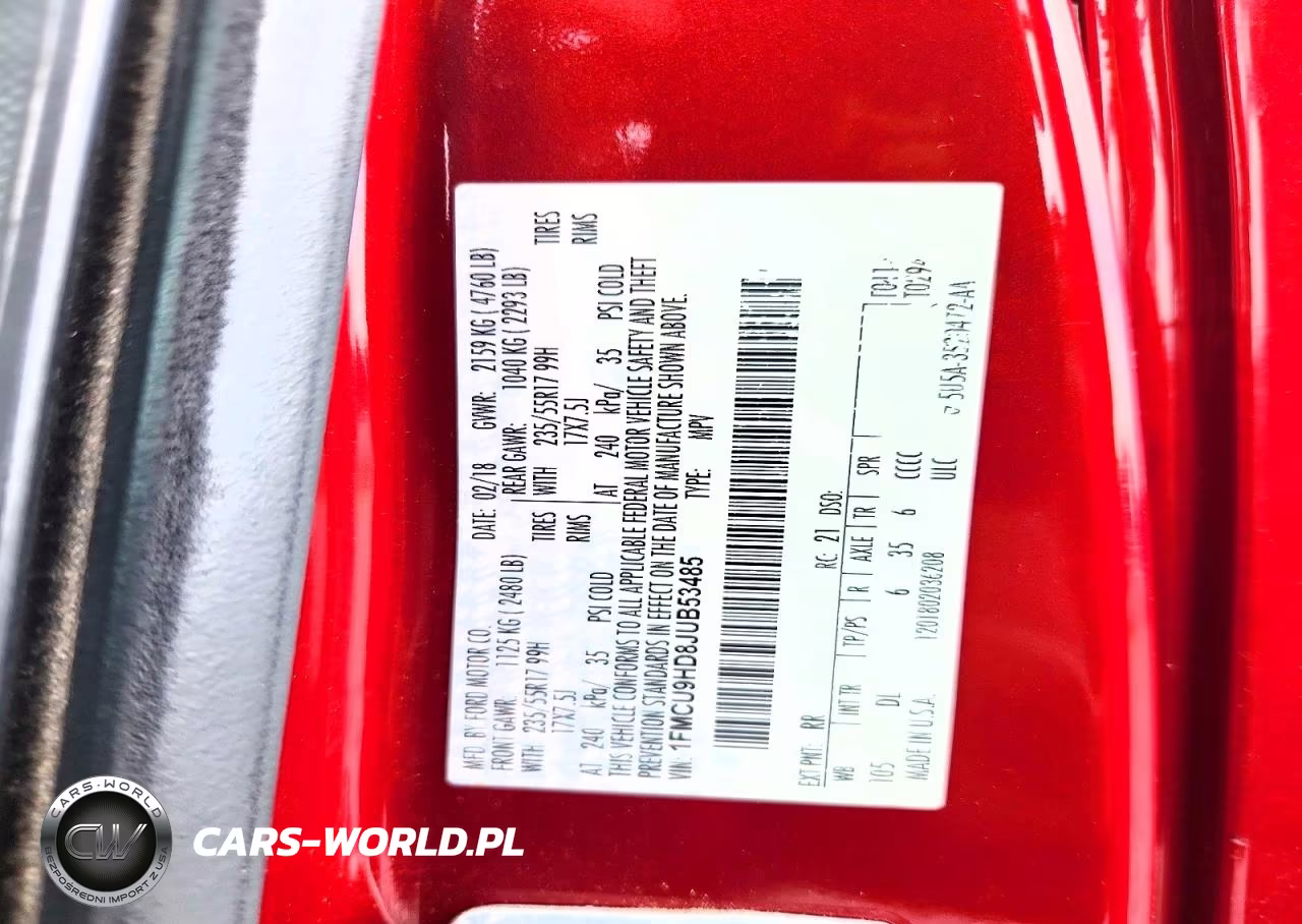 2018 Ford Escape Sel VIN:1FMCU9HD8JUB53485 - 13