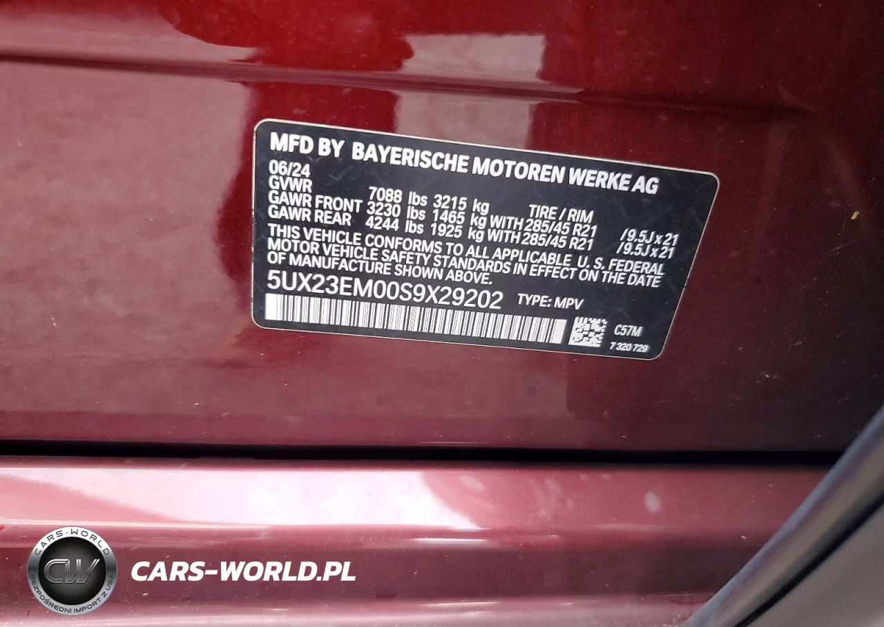2025 BMW X7 xDrive40I VIN:5UX23EM00S9X29202 - 13